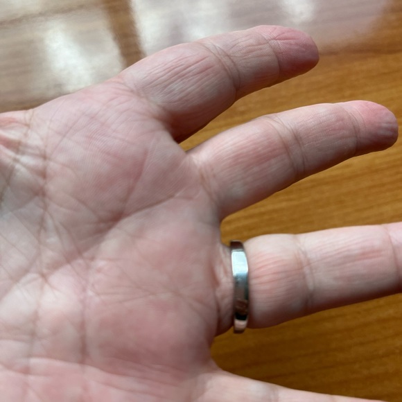 Faux sapphire & diamond ring - size 7 - Picture 6 of 8